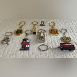 London Themed Keychains Set of 9